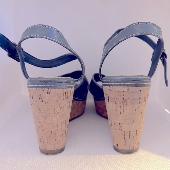 Reba Platform Leather and Cork Sandals Size 9 - EUC - Picture 8 of 12